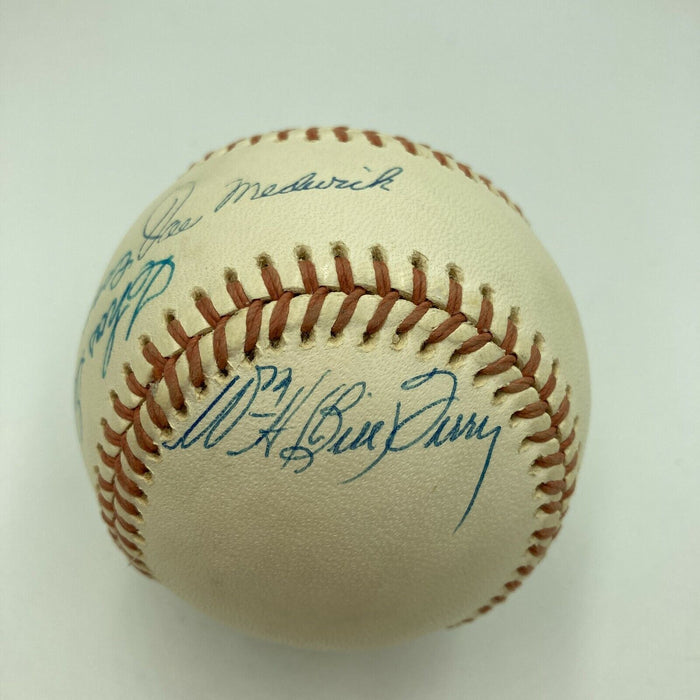 Joe Medwick Sweet Spot Hall Of Fame Multi Signed National League Baseball JSA