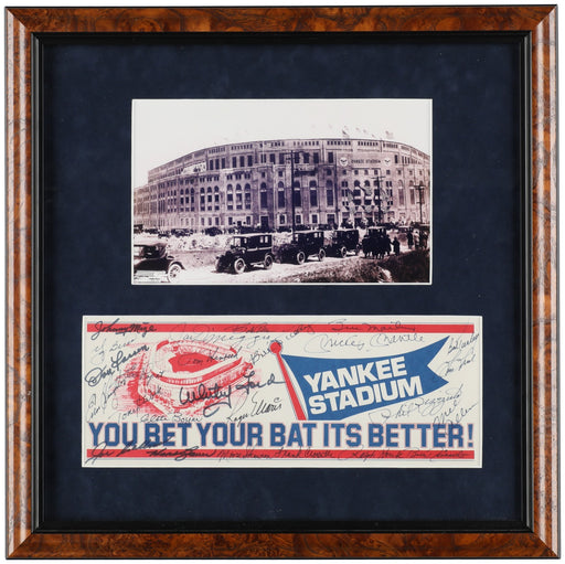 Mickey Mantle Roger Maris Joe Dimaggio NY Yankees Legends Signed Display PSA DNA