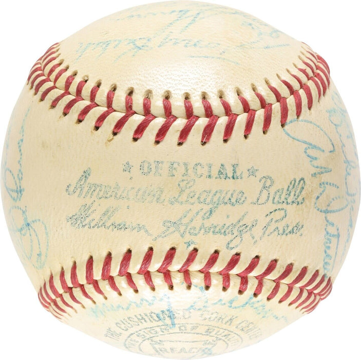 1958 New York Yankees World Series Champs Team Signed Baseball PSA DNA COA