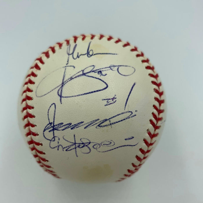 Rare 2008 Tampa Bay Rays AL Champs Team Signed World Series Baseball