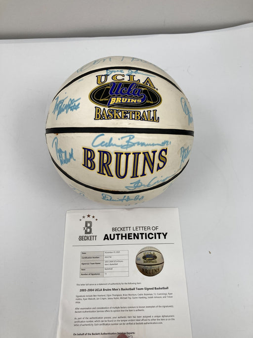 2003-2004 UCLA Bruins Team Signed Basketball Beckett COA