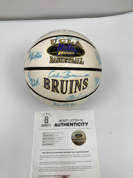 2003-2004 UCLA Bruins Team Signed Basketball Beckett COA