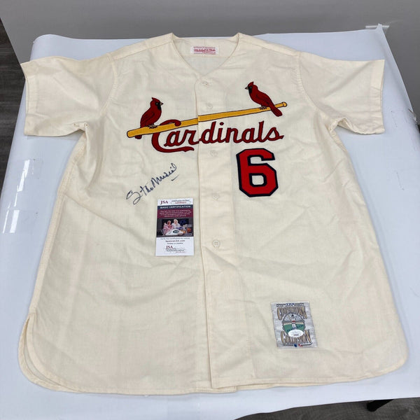 Stan Musial Signed Authentic Mitchell & Ness St. Louis Cardinals Jersey JSA COA