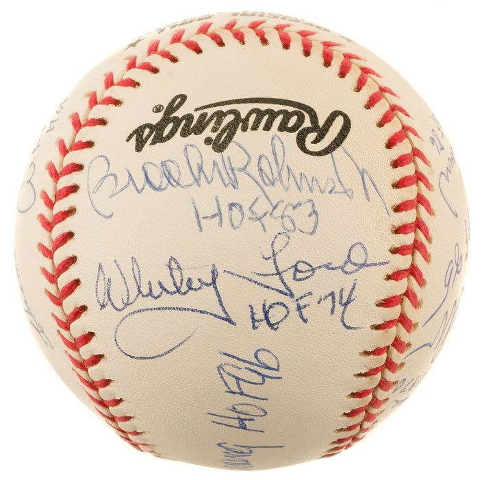 Larry Doby Harmon Killebrew Hall Of Fame Multi Signed Baseball PSA DNA 9 MINT