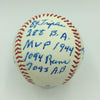 Bobby Doerr Full Name Signed Heavily Career Stat Baseball PSA