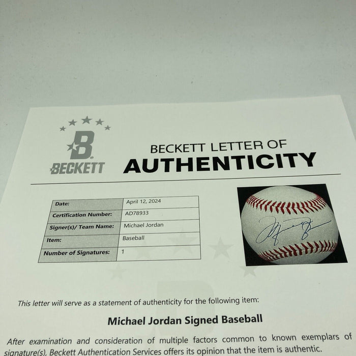 Michael Jordan Signed Baseball UDA Upper Deck & Beckett COA