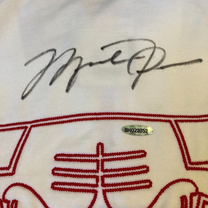 Michael Jordan Signed 1984 Rookie Chicago Bulls Game Model Warmup Jacket UDA COA