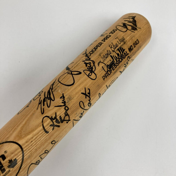 1991 Toronto Blue Jays Team Signed Game Model Baseball Bat PSA DNA & Beckett COA