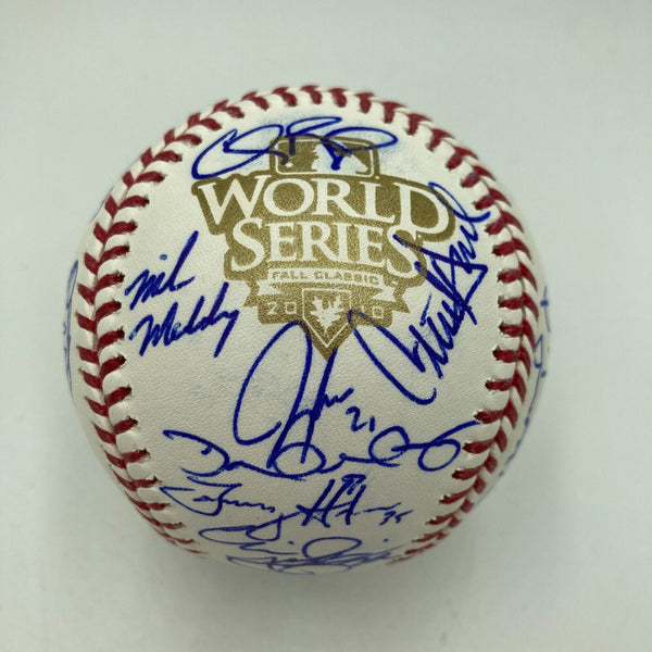 2010 Texas Rangers AL Champs Team Signed World Series Baseball MLB Authentic