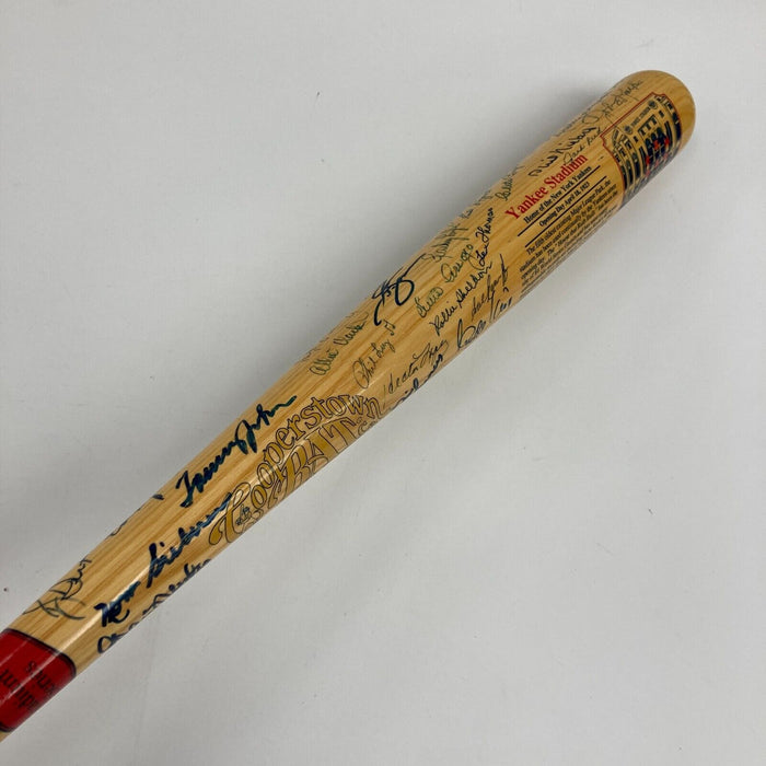Beautiful New York Yankees HOF Legends Signed Baseball Bat With 55 Sigs! JSA COA