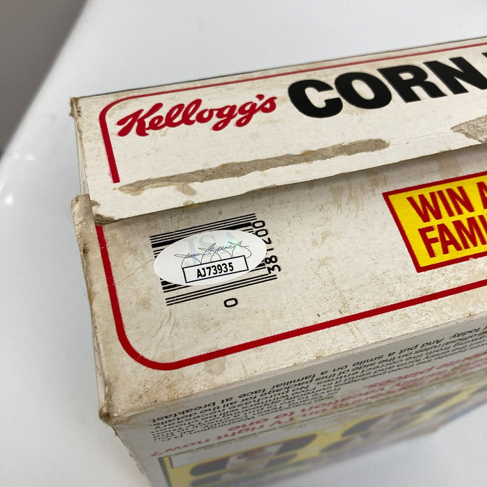 Fernando Valenzuela Signed 1980's Corn Flakes Cereal Box JSA COA