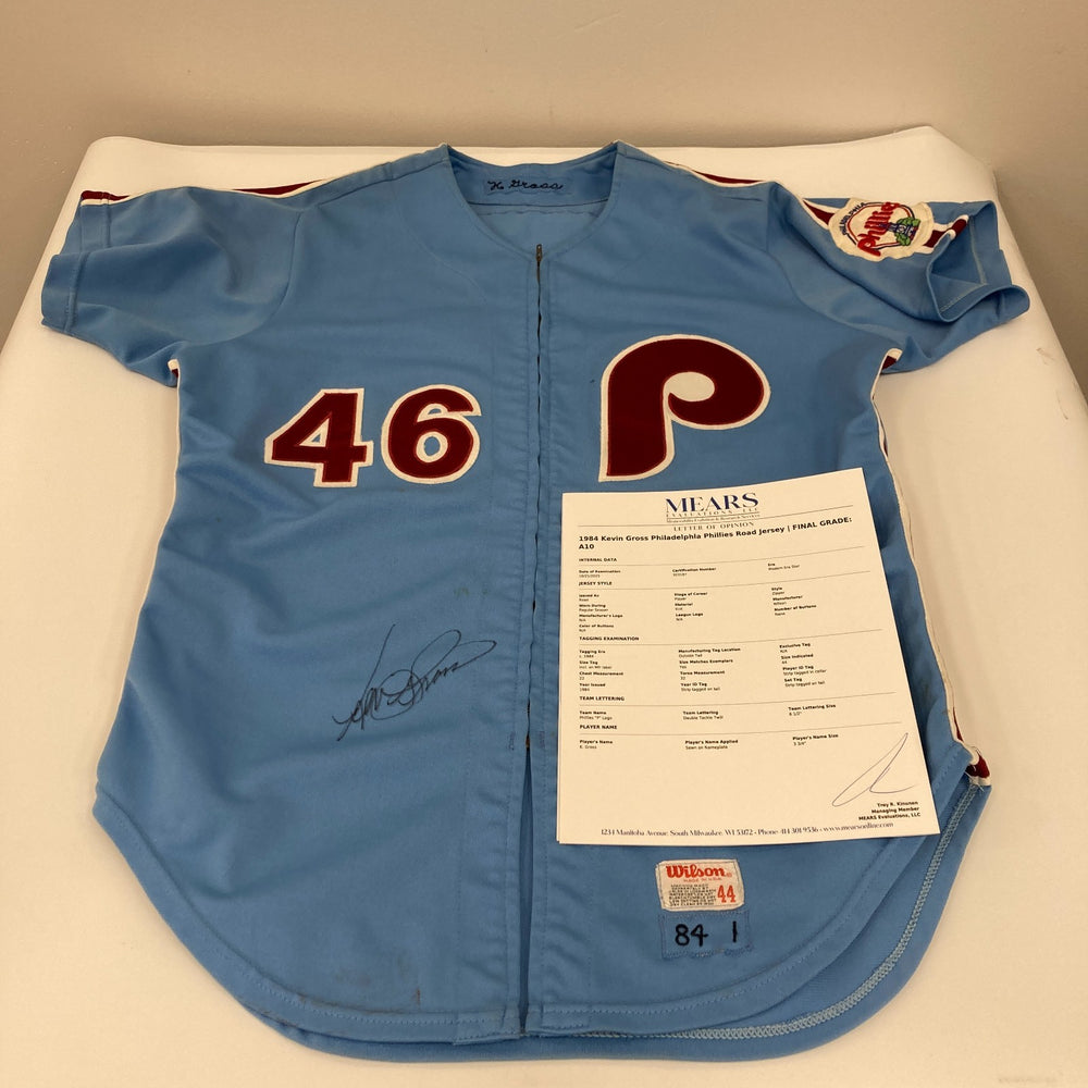 Kevin Gross 1984 Game Used Philadelphia Phillies Jersey MEARS A10 The Finest