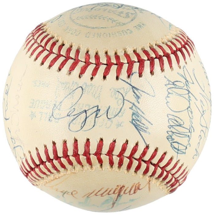 1974 Oakland A’s World Series Champs Team Signed Baseball 24 Sigs JSA COA