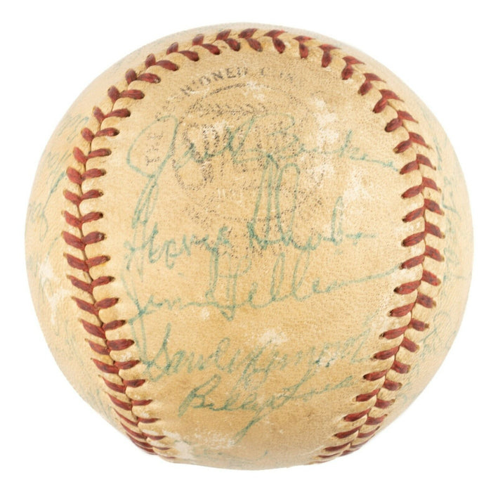 1955 Brooklyn Dodgers W.S. Champs Team Signed Baseball Jackie Robinson JSA COA