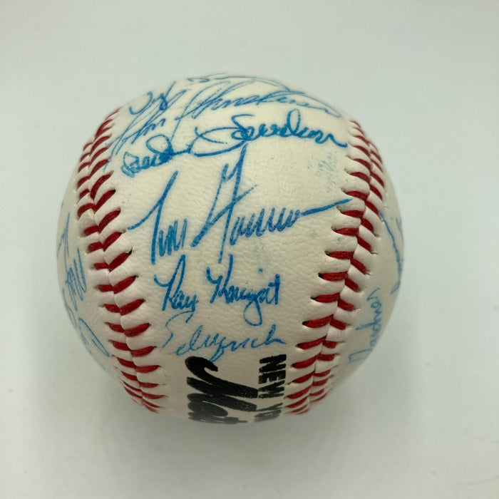 1985 - 1986 New York Mets Team Signed Baseball 28 Sigs With Gary Carter