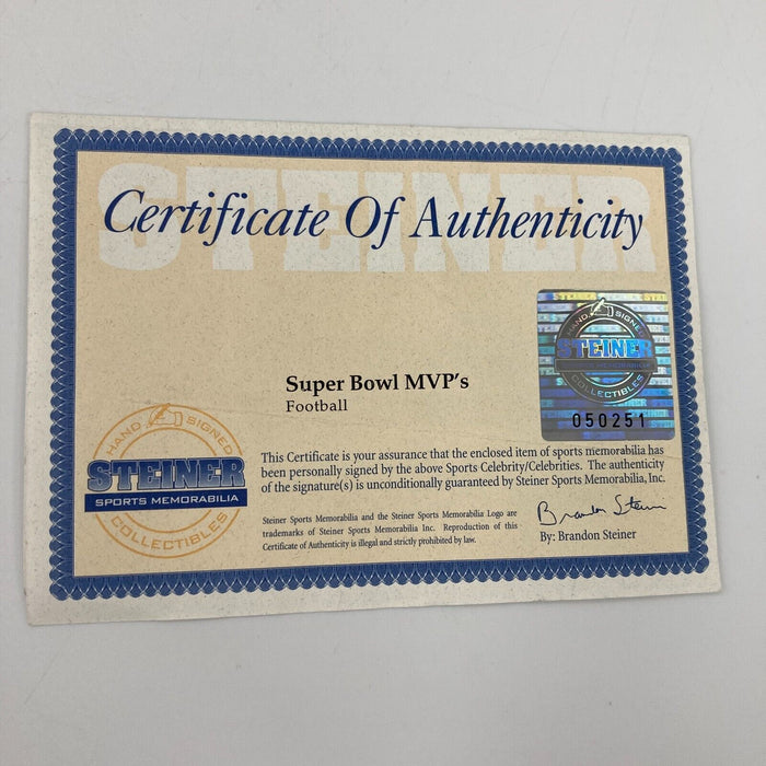 Super Bowl MVP Signed Football 21 Sigs Bart Starr Joe Montana Jerry Rice PSA DNA