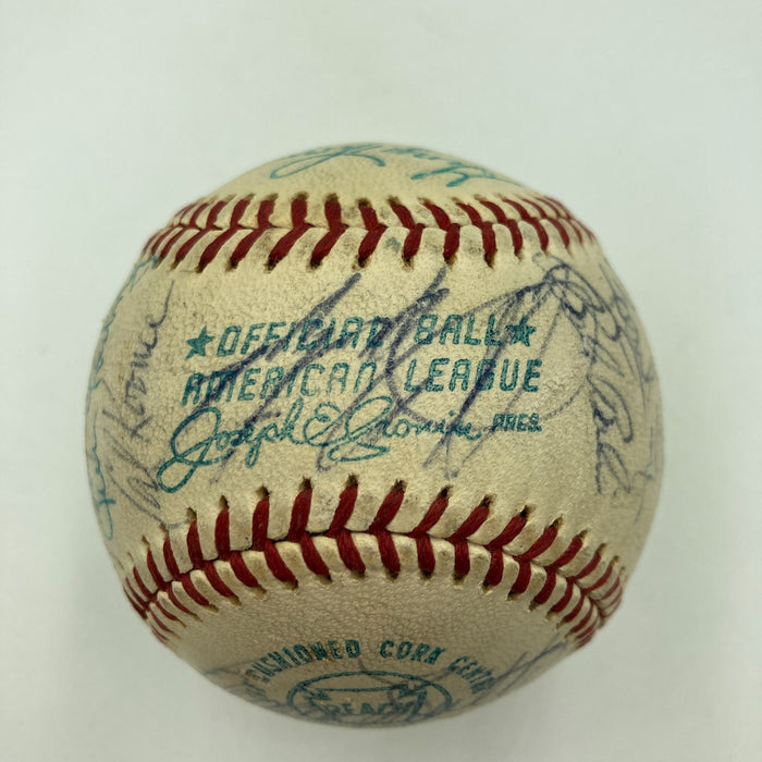 1971 Boston Red Sox Team Signed AL Baseball Carl Yastrzemski JSA COA