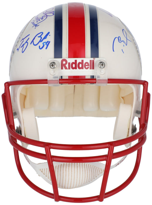 2001 New England Patriots Team Signed Helmet Tom Brady First Super Bowl Beckett