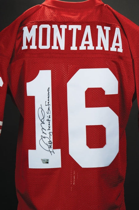 Joe Montana " I left my heart in San Francisco” Signed 49ers Jersey Fanatics