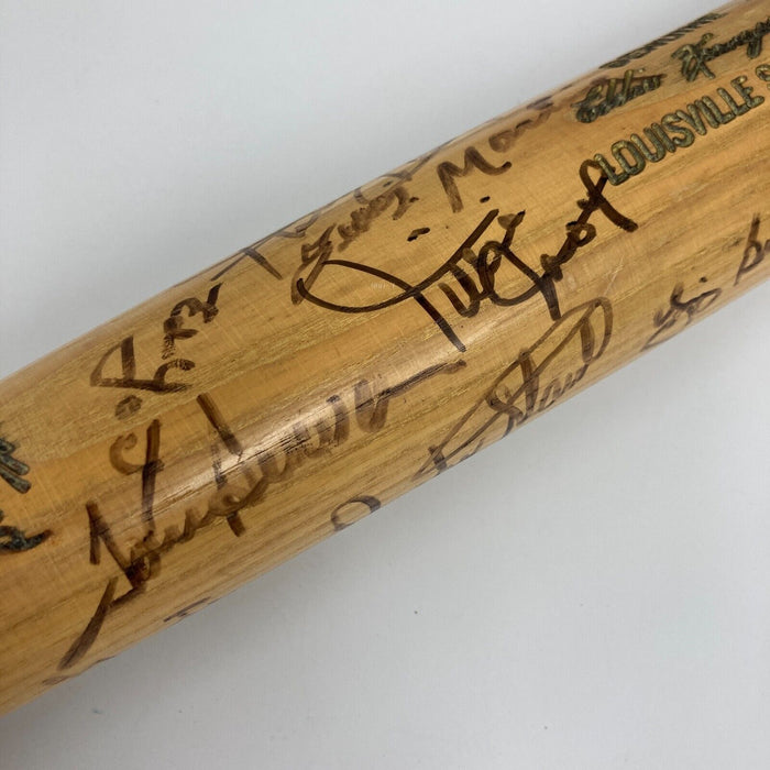 1972 New York Mets Team Signed Game Issued Bat Willie Mays Tom Seaver JSA COA