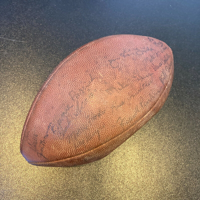 1960's Cleveland Browns Team Signed Game Used The Duke Football With Jim Brown