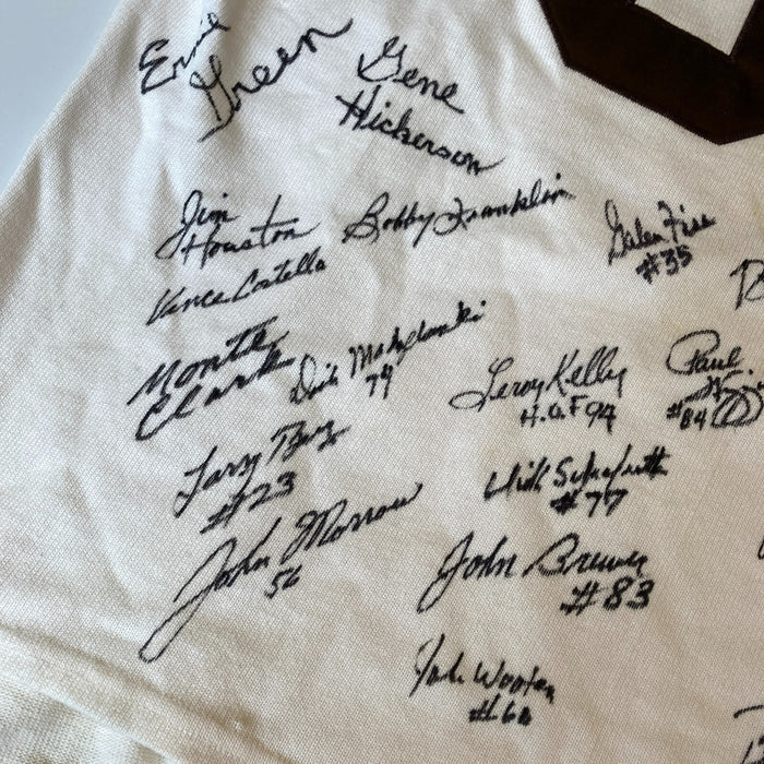 1964 Cleveland Browns Super Bowl Champs Team Signed Jersey Jim Brown JSA COA