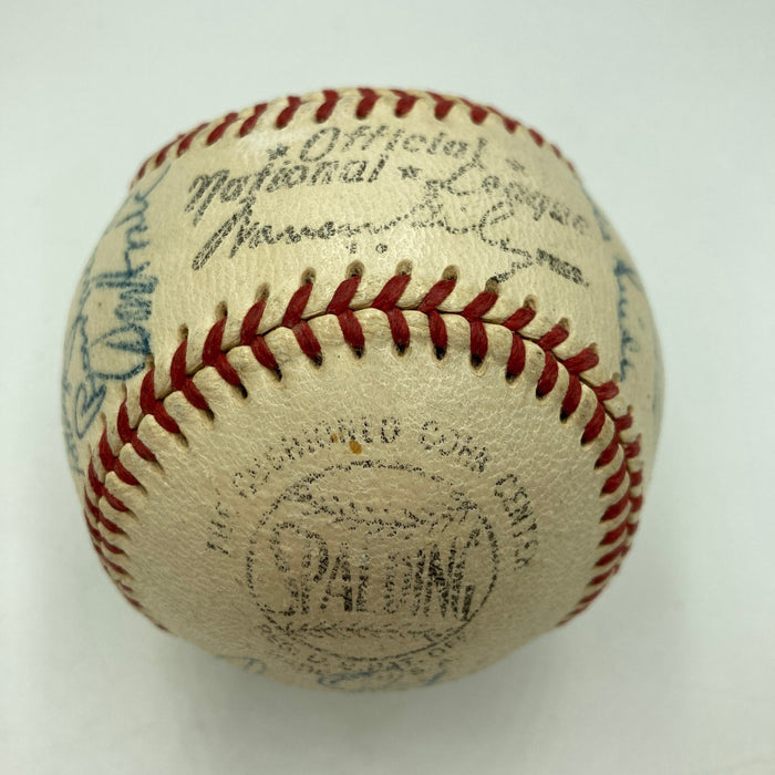 1955 Brooklyn Dodgers W.S. Champs Team Signed Baseball Jackie Robinson JSA COA