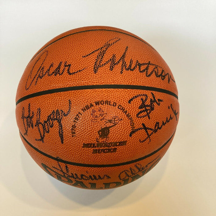 1970-71 Milwaukee Bucks NBA Champs Team Signed Official Game Basketball JSA COA