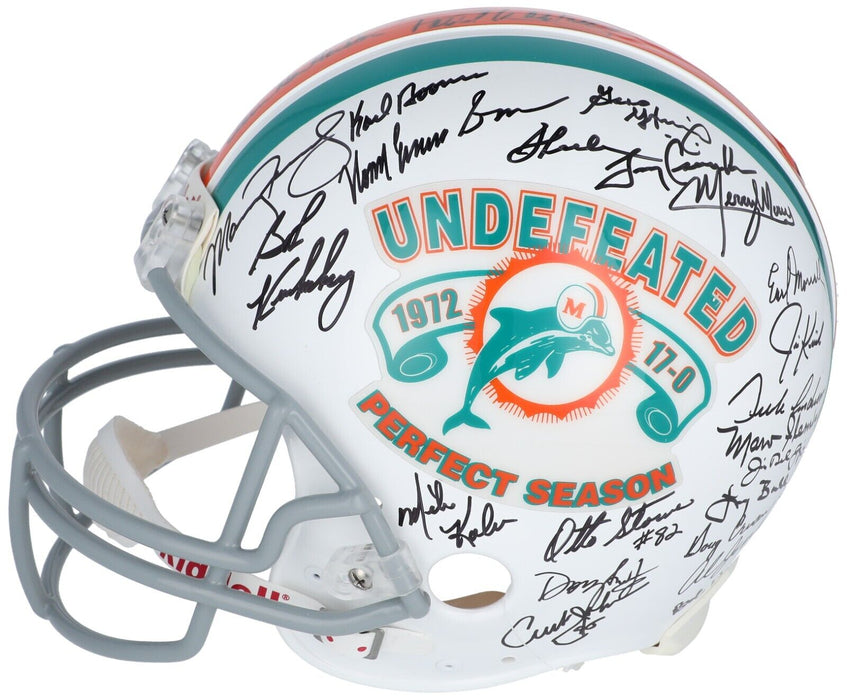 1972 Miami Dolphins Super Bowl Champs Team Signed Authentic Helmet Beckett COA