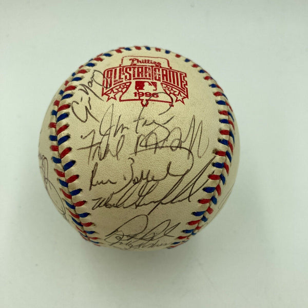1996 All Star Game Team Signed Baseball Barry Bonds Chipper Jones With JSA COA