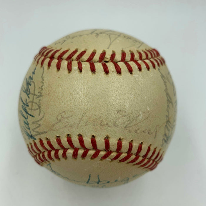 1972 Atlanta Braves Team Signed NL Baseball Eddie Mathews 27 Sigs JSA COA