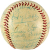 Ty Cobb Satchel Paige 1946 Yankees First Old Timers Day Signed Baseball JSA COA