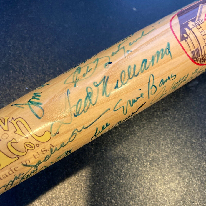 Mickey Mantle Joe Dimaggio Ted Williams HOF Multi Signed Baseball Bat JSA COA