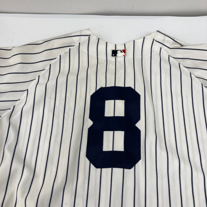 Yogi Berra Signed Game Used New York Yankees Old Timers Day Jersey JSA COA