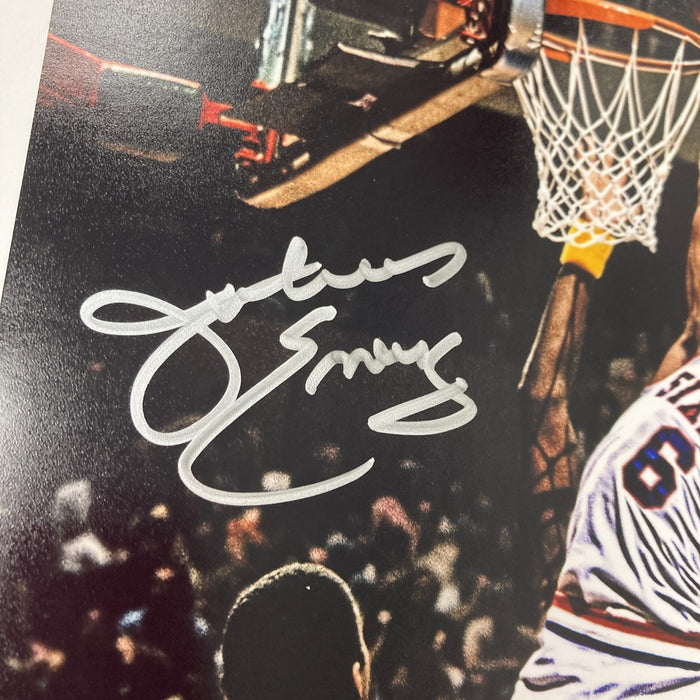 Julius Erving Dr J Signed Autographed 2014 Panini Promo 8x10 Photo JSA COA