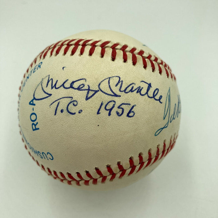 The Finest Mickey Mantle Ted Williams Triple Crown Signed Inscribed Baseball JSA