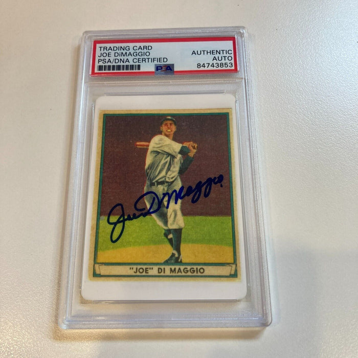 1941 Play Ball Joe Dimaggio Signed Porcelain Baseball Card PSA DNA Auto