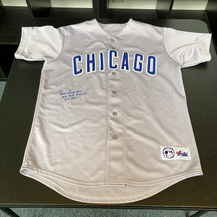 Ernie Banks #14 Mr. Cub HOF 77 512 Home Runs Signed Chicago Cubs Jersey Beckett