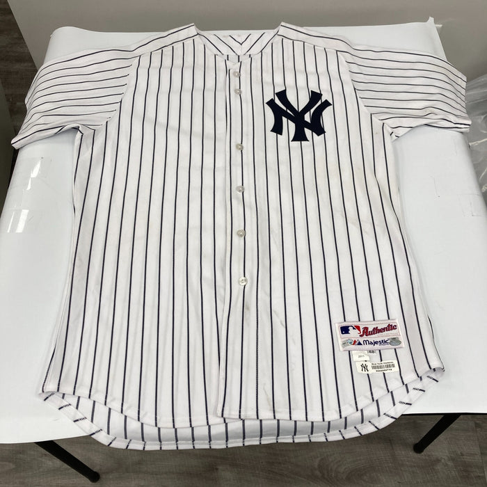 Derek Jeter 2011 Signed Game Used Jersey Photo Matched To 3 Games JSA COA