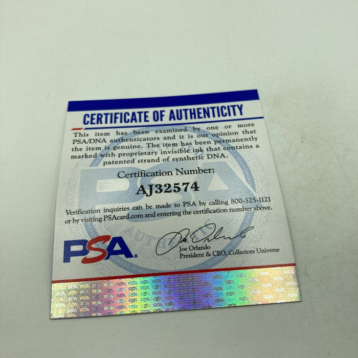 Richie Ashburn 1958 Hits Leader 215 Hits Signed Inscribed Baseball PSA DNA COA