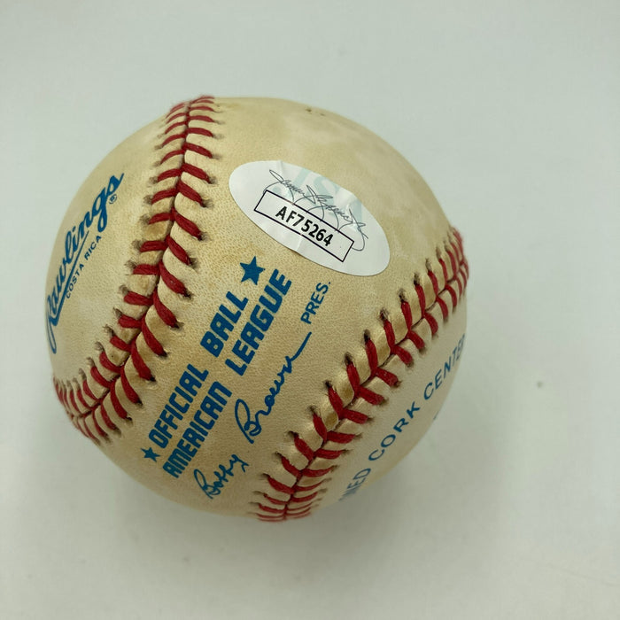Johnny Big Cat Mize Signed Official American League Baseball JSA COA