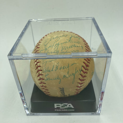 1959 Los Angeles Dodgers World Series Champs Team Signed Baseball Koufax PSA DNA