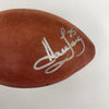 Terry Bradshaw Howie Long Cris Collinsworth James Brown Signed NFL Football JSA