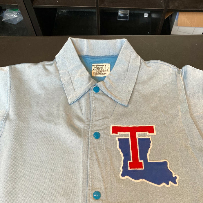 1982-85 Karl Malone Game Worn Louisiana Tech Warmup Jacket Jersey Heritage COA