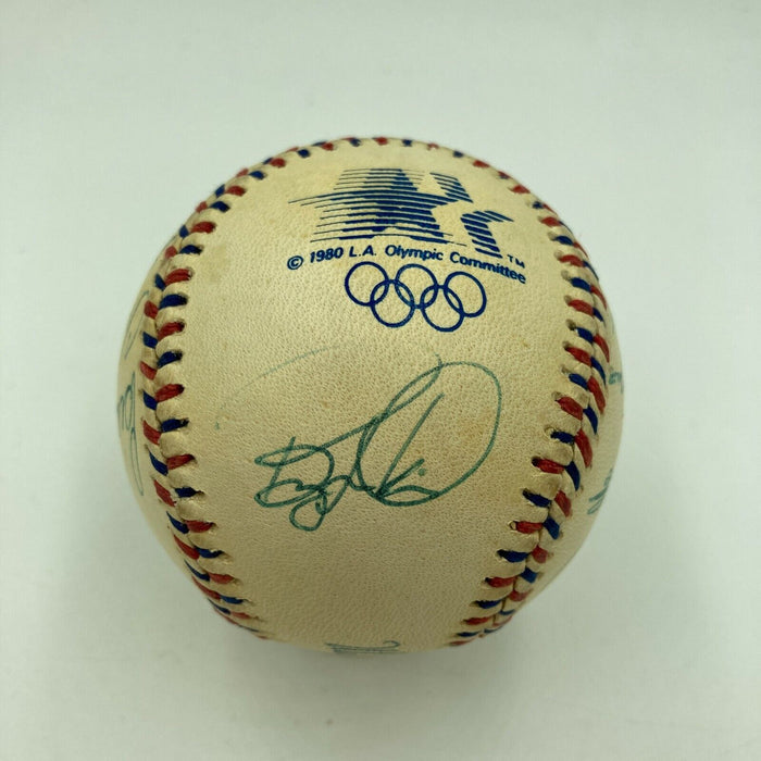 1984 Team USA Olympics Gold Team Signed Baseball Mark Mcgwire Barry Larkin JSA