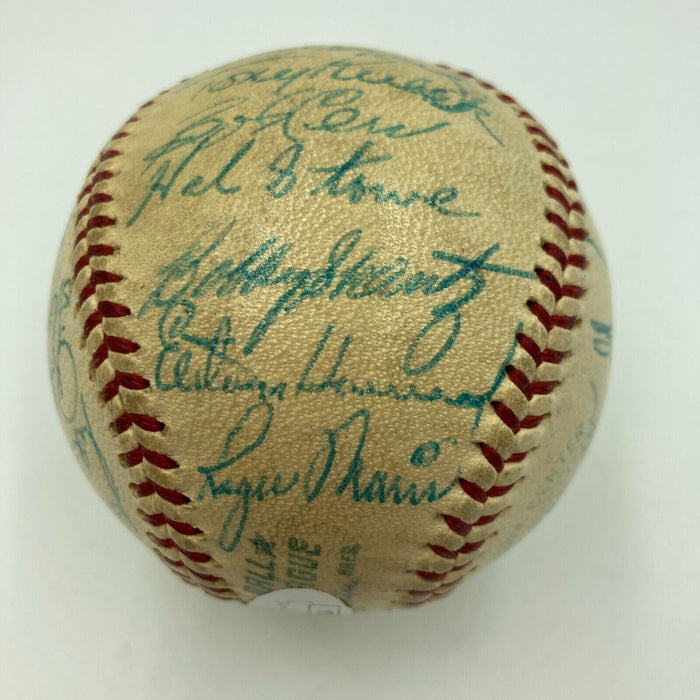 1960 New York Yankees Team Signed Baseball Mickey Mantle & Roger Maris JSA