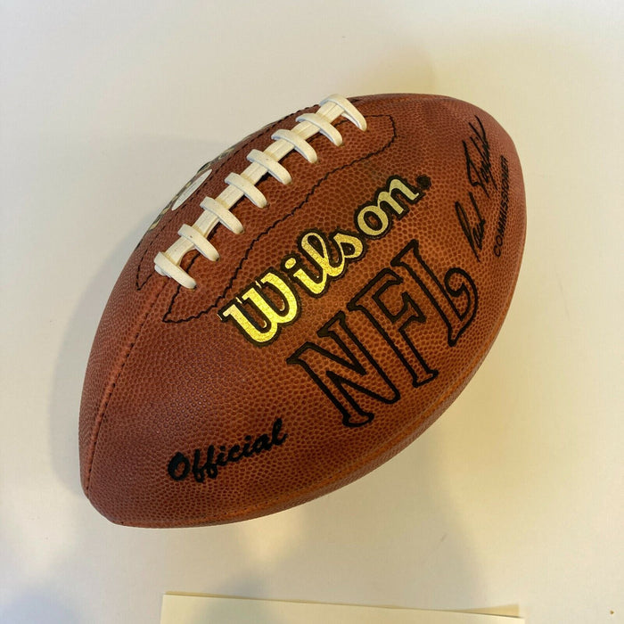 Stunning Johnny Unitas Signed Wilson NFL Football JSA Graded MINT 9