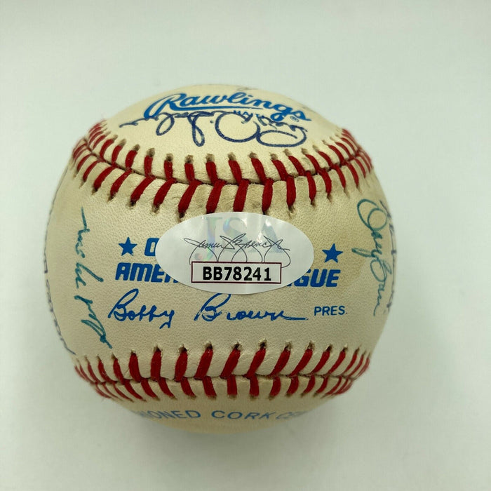 1984 Detroit Tigers World Series Champs Team Signed Baseball JSA COA