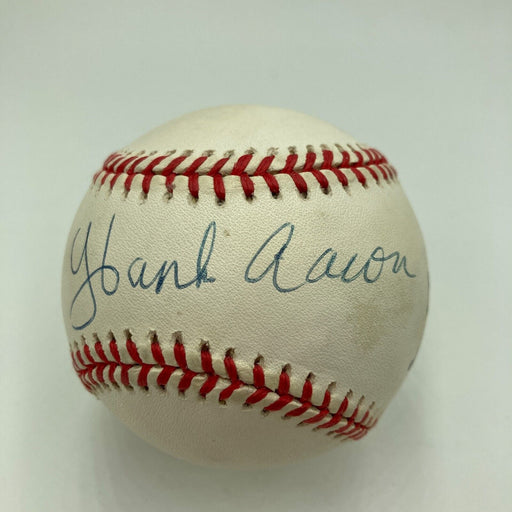 Hank Aaron Signed 715th Home Run Commemorative Baseball PSA DNA COA