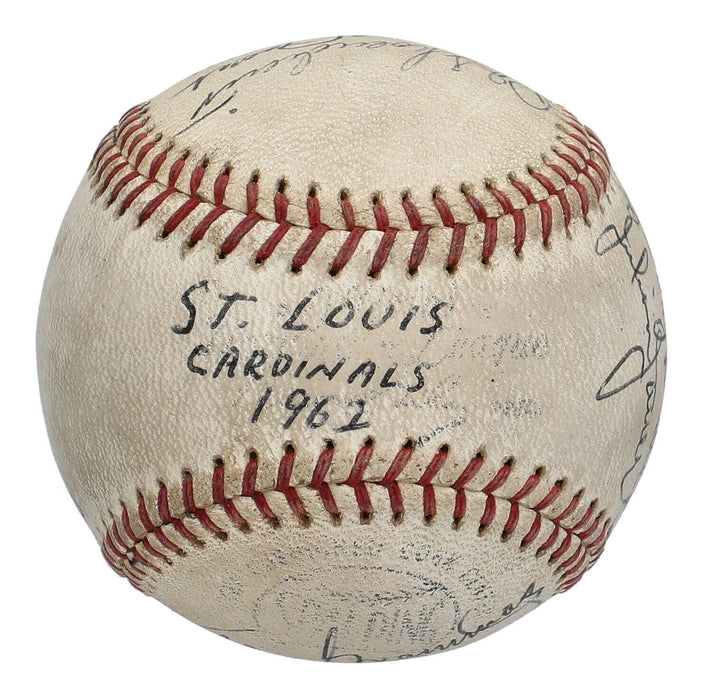 1961 St. Louis Cardinals Team Signed NL Baseball Stan Musial JSA COA